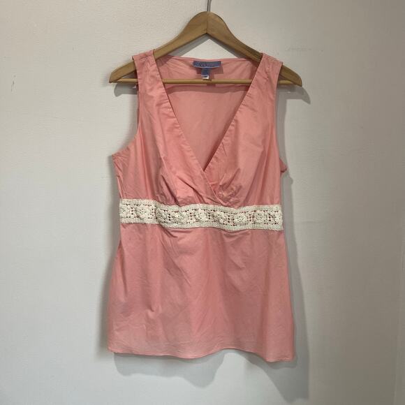 Nine & Co Y2K Babydoll Tank Top Zip Side Coquette Fairy Size 12 - Picture 2 of 6